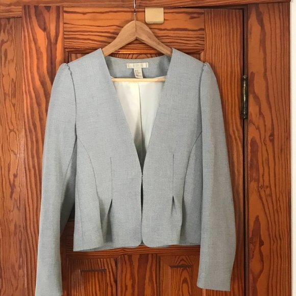 Fitted light grey blazer/jacket sz 10 - Picture 2 of 6